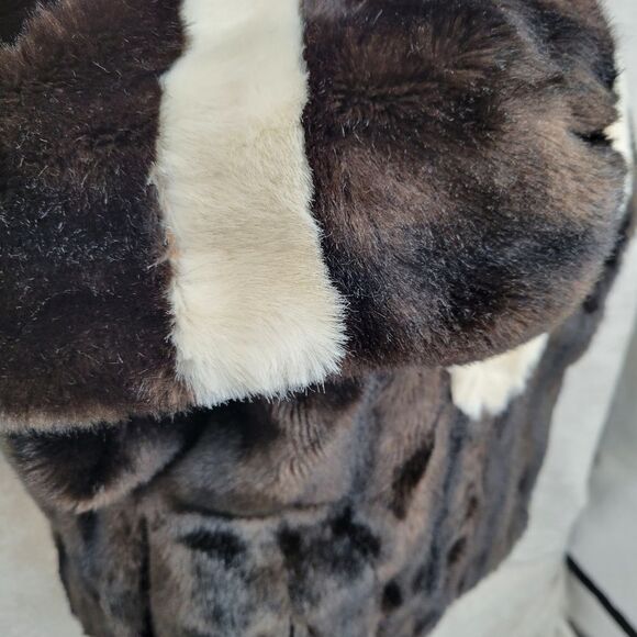 Vintage Faux Fur / Knit Jacket 70s Coat Eclectic Mobwife Streetwear - Picture 8 of 15